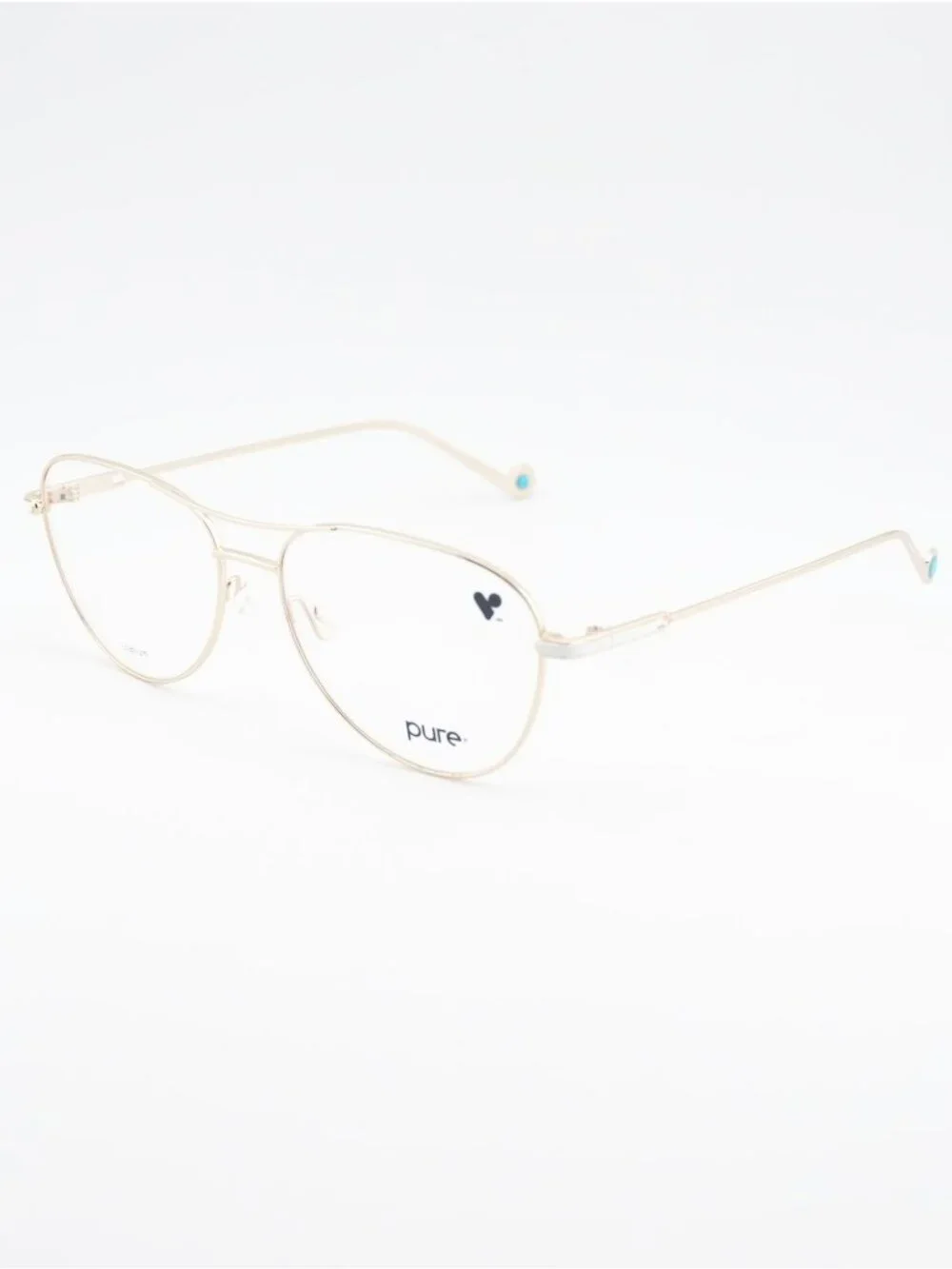 Pure P-5024 N 719 Eyeglasses Gold 56mm Square Frame